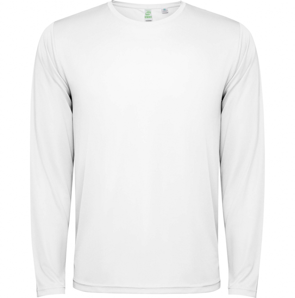 ESTORIL L/S - Sportowa koszulka techniczna unisex z długim rękawem. Poliester z recyklingu, 125 g/m².