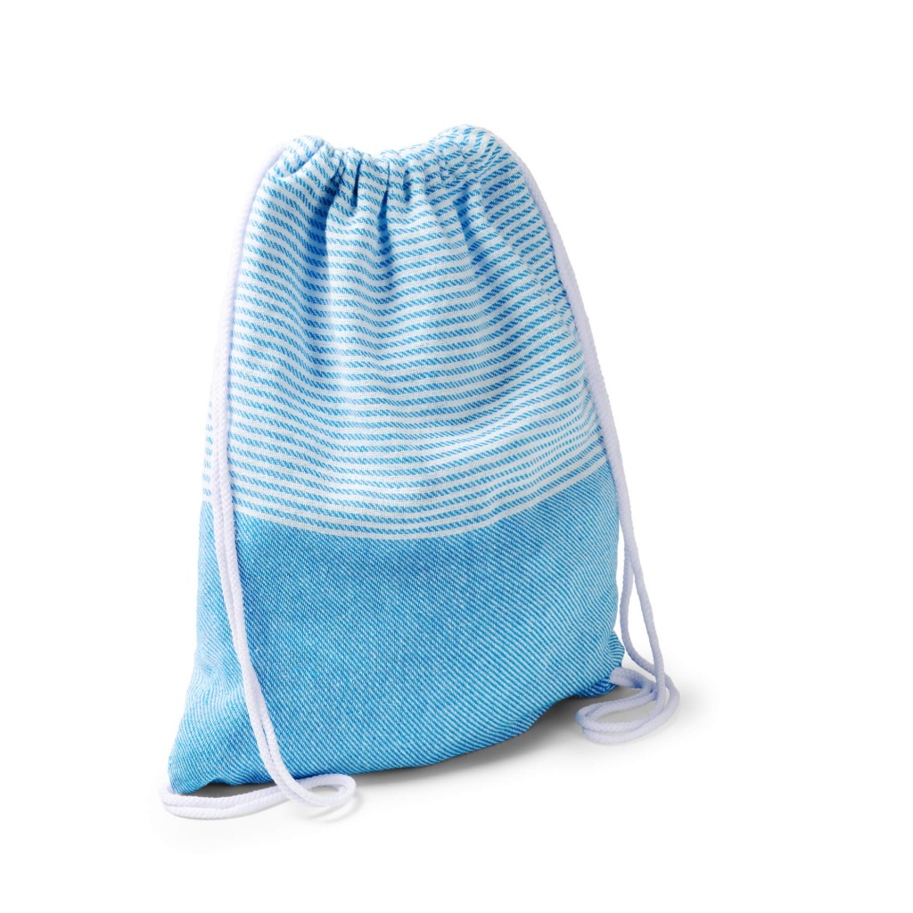 MADEIRA - Pareo/plecak sznurkowy (2w1), bawełna z recyklingu 180 g/m²