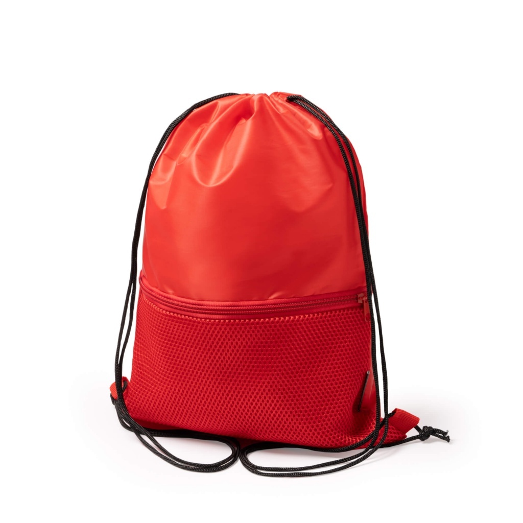 MILAK - Worek z RPET z zasuwaną zewnętrzną kieszenią