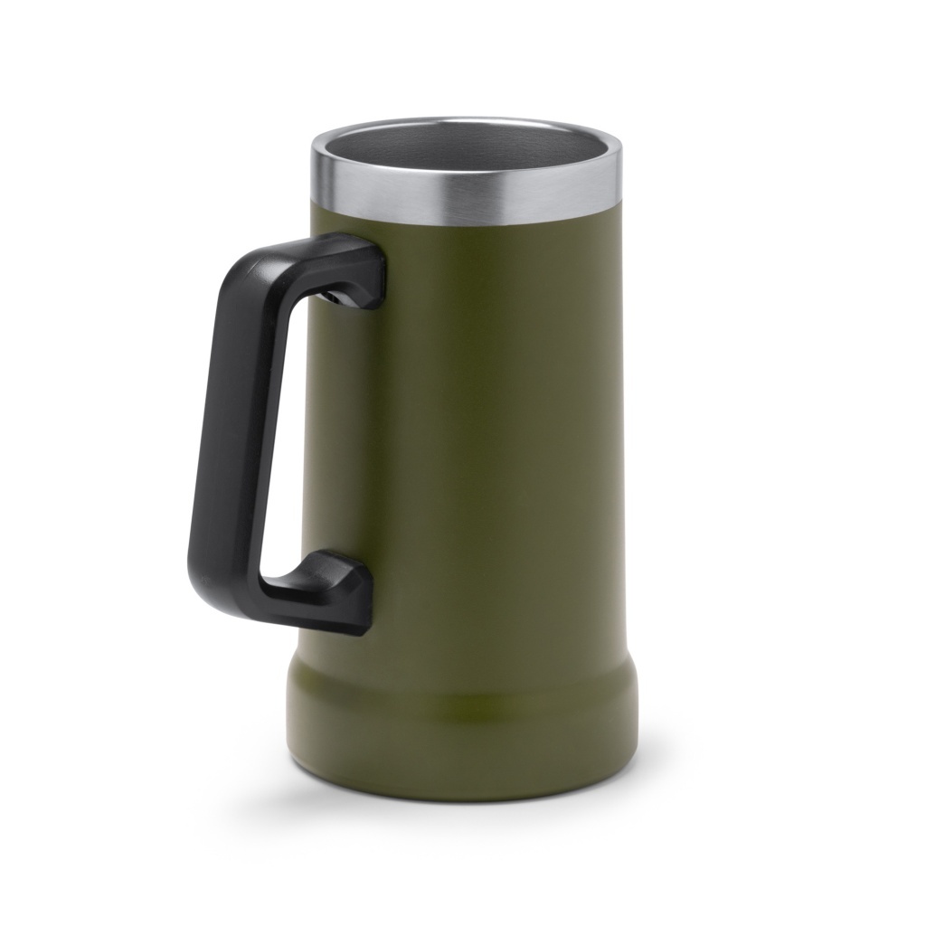 Ronin - Kubek z uchwytem ze stali nierdzewnej 304 pochodzącej z recyklingu, z podwójnymi ściankami o matowym wykonczeniu, pojemnośc 700ml.