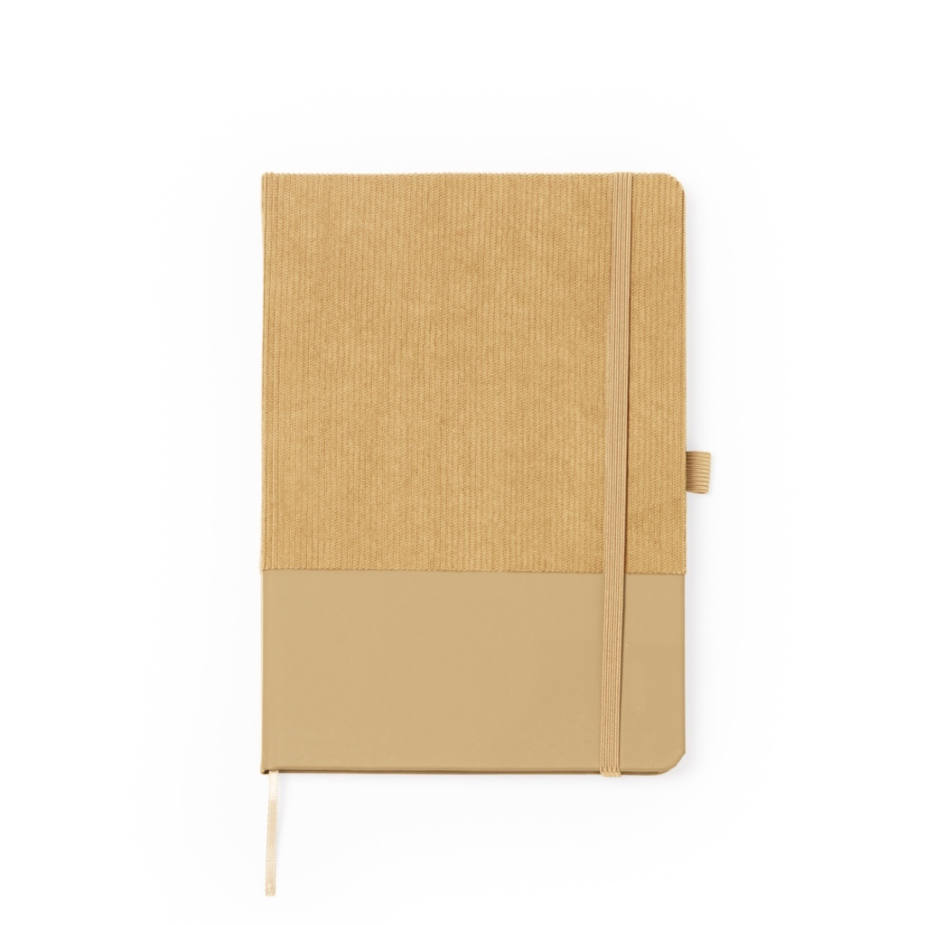 SULY - Notatnik a5, okładka ze sztruksu i skóry PU