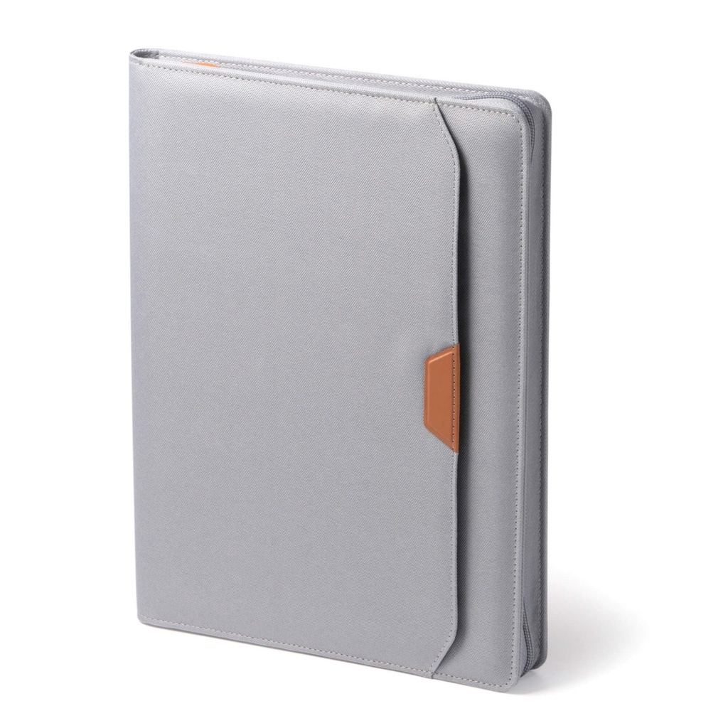 VELIZ - Wielofunkcyjna teczka a4 z RPET i skóry PU z zapięciem na zamek