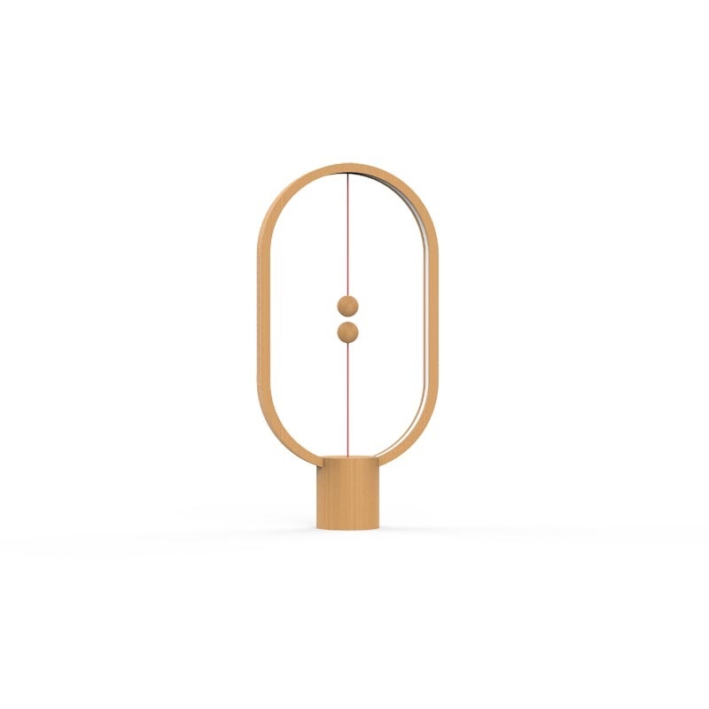 Heng Balance Lamp Ellipse Wood - Lampa z lewitującym włącznikiem