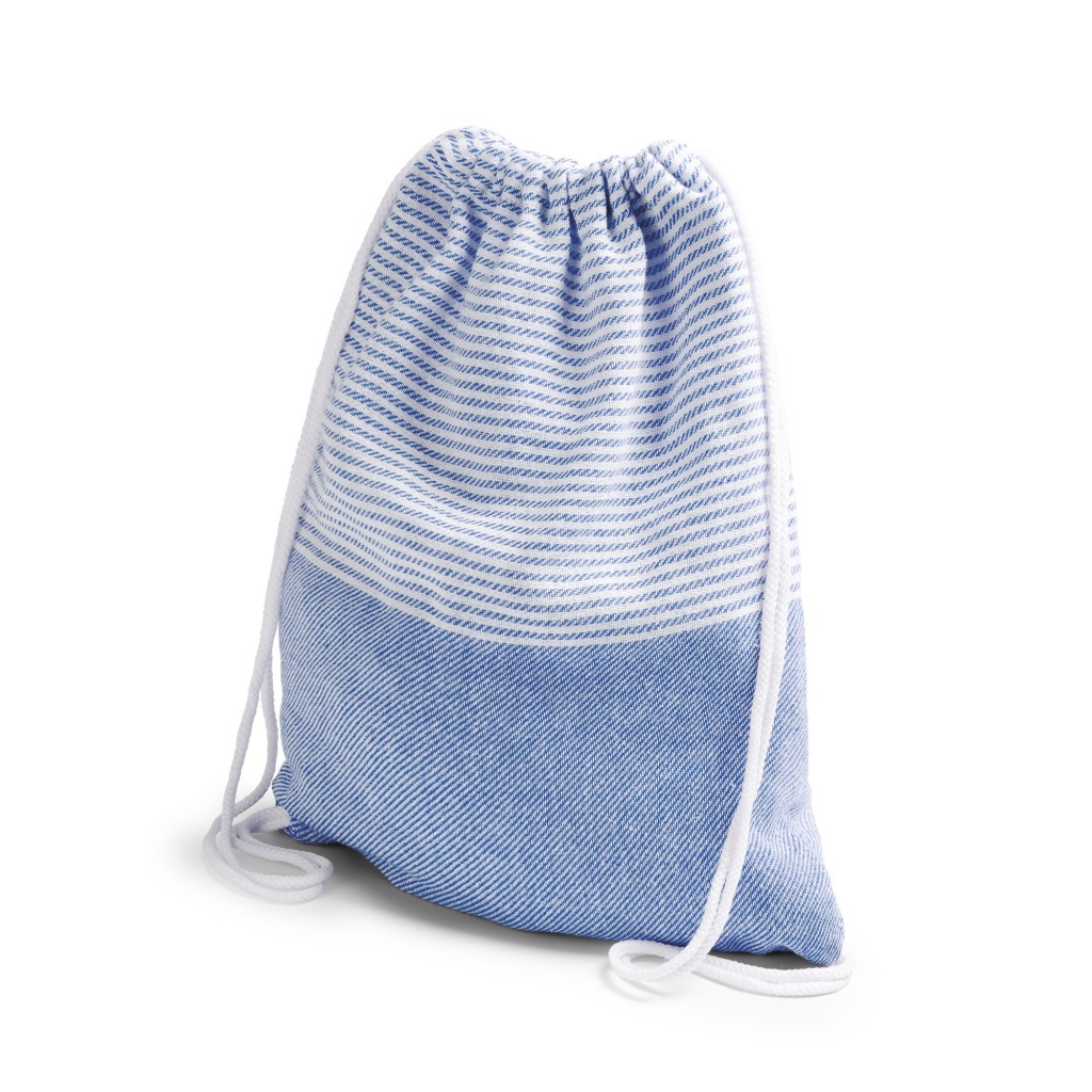 MADEIRA - Pareo/plecak sznurkowy (2w1), bawełna z recyklingu 180 g/m²