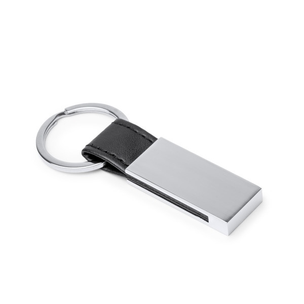 BOULER - Metalowy brelok z paskiem z PU