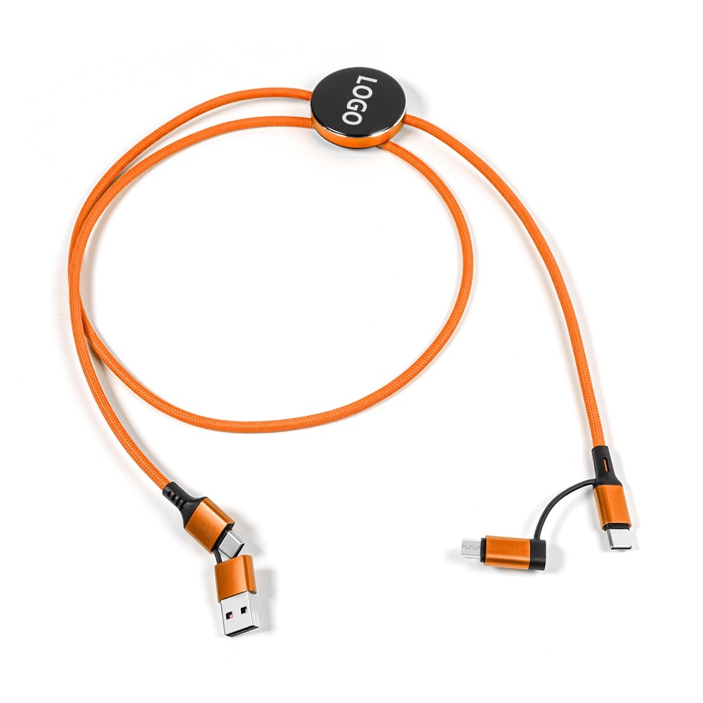 ALEX – Kabel 4w1 z podświetlanym logo, 60W i transmisja danych