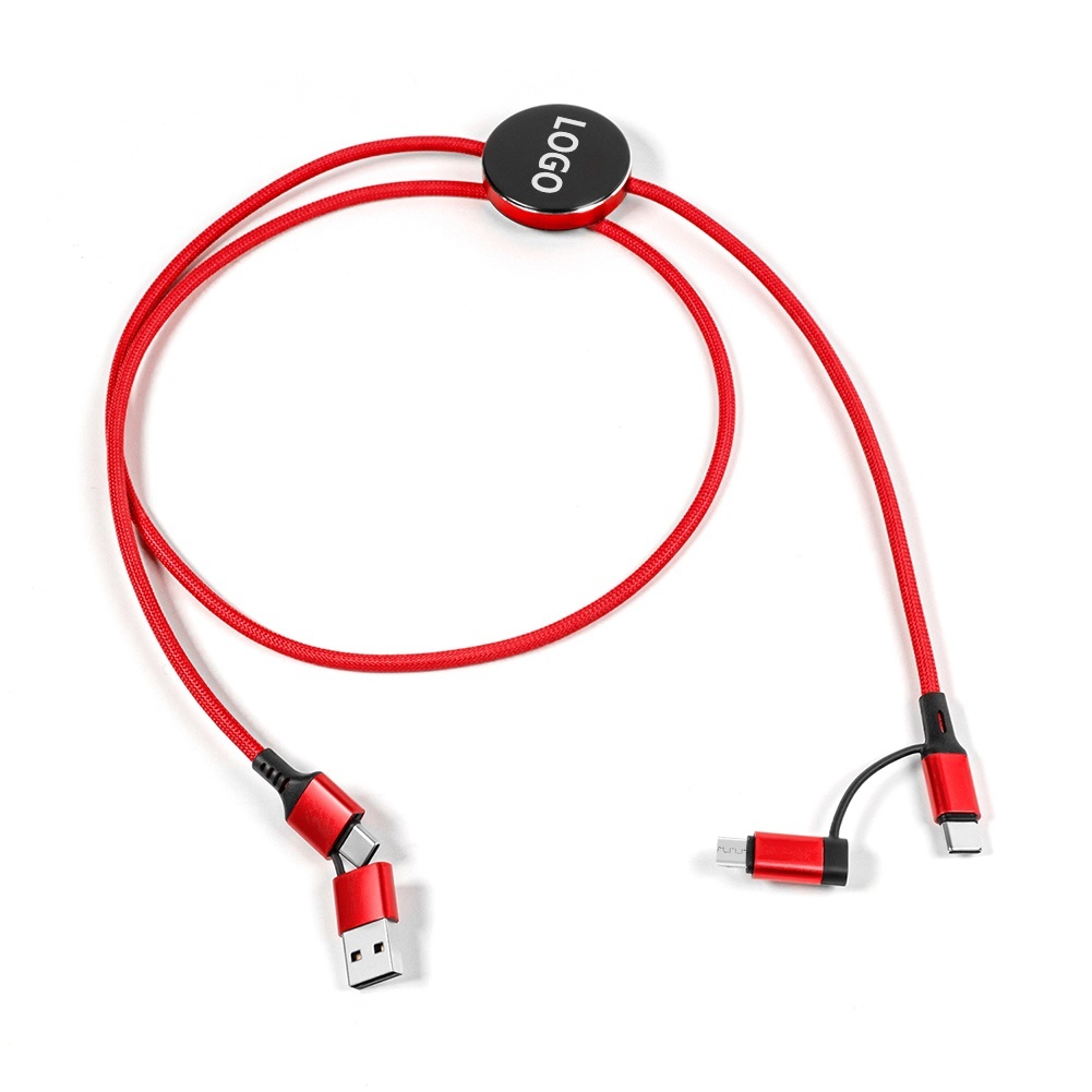 ALEX – Kabel 4w1 z podświetlanym logo, 60W i transmisja danych