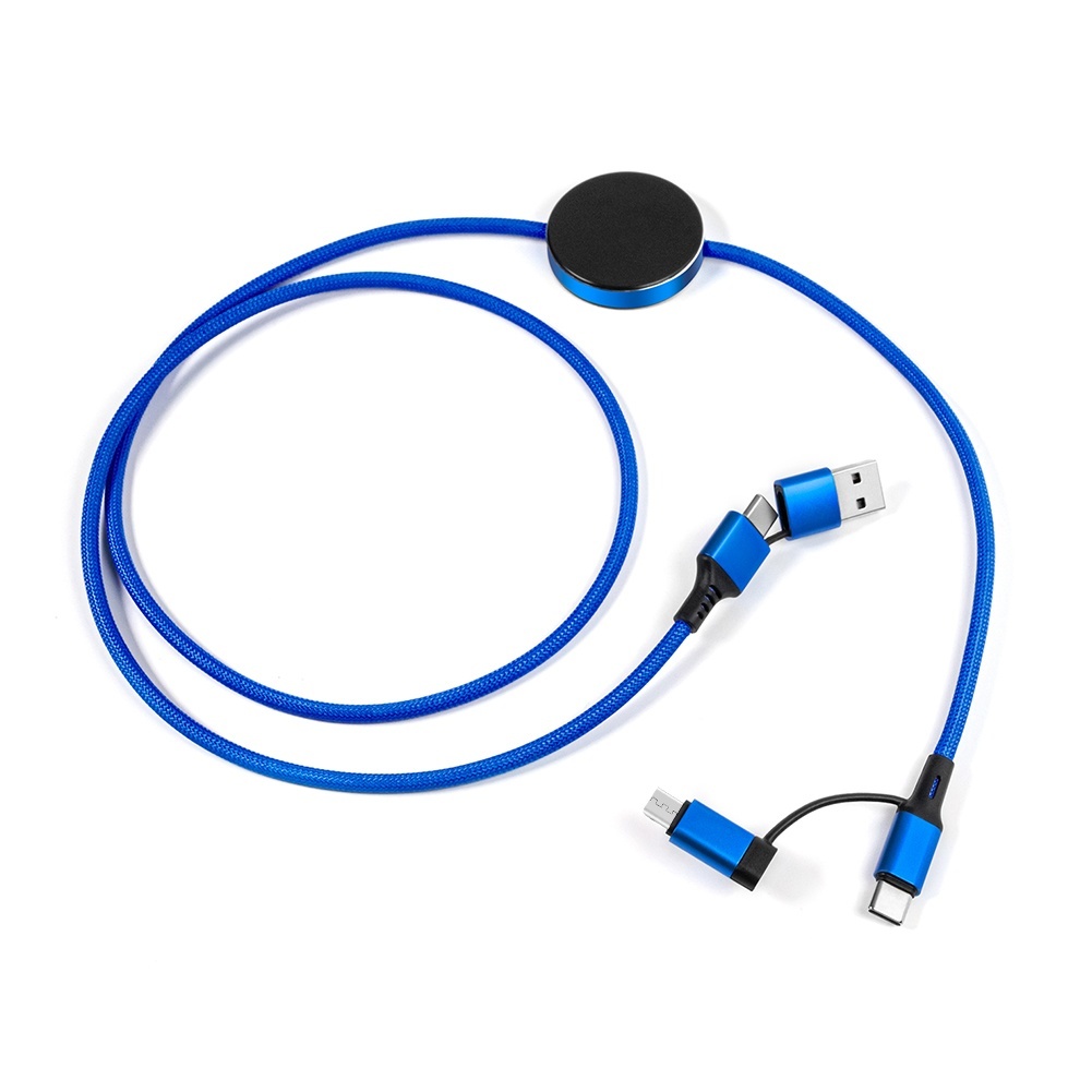 ALEX – Kabel 4w1 z podświetlanym logo, 60W i transmisja danych