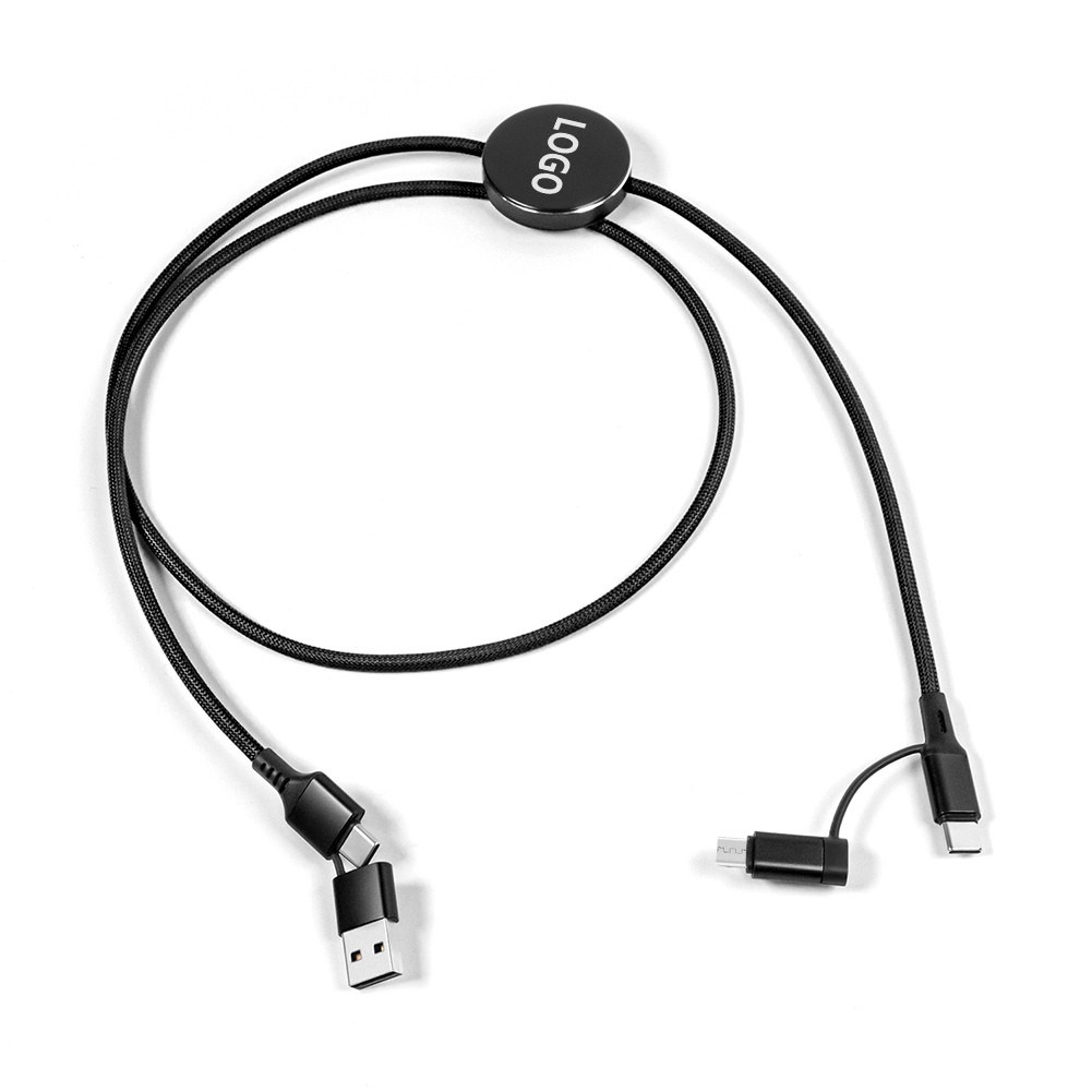 ALEX – Kabel 4w1 z podświetlanym logo, 60W i transmisja danych