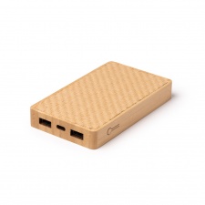 Akrol - Powerbank z główną konstrukcją wykonaną z bambusa i podstawą z naturalnych włókien