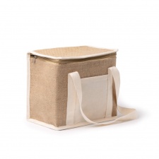 Florit - Jutowa torba termiczna z przednią kieszenią wykonaną z bawełny. • Florit - Jutowa torba termiczna z przednią kieszenią wykonaną z bawełny.