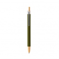 Silma - Długopis z miękką w dotyku metalową konstrukcją i bambusowymi detalami.