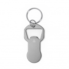 TAGAN - Otwieracz do butelek z brelokiem z aluminium z recyklingu, z żetonem do wózka na zakupy.