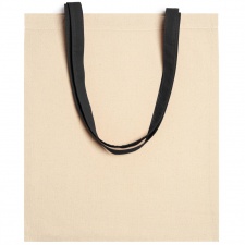 VENETO - Torba bawełniana z kolorowym uchwytem, 140 g/m²